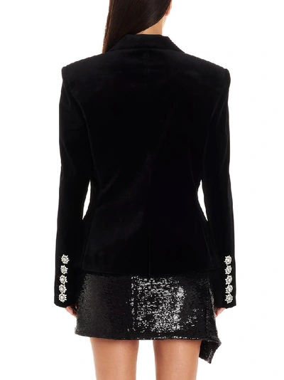 Shop Alexandre Vauthier Embellished Button Single Breasted Blazer In Black