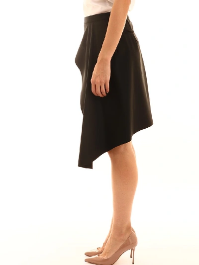 Shop Balenciaga Assymetric Skirt In Black