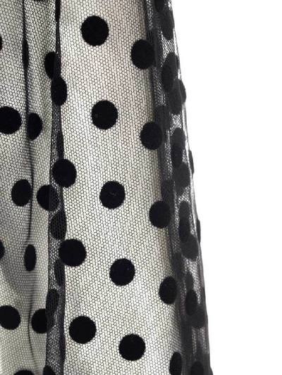 Shop Balmain Sheer Polka In Black