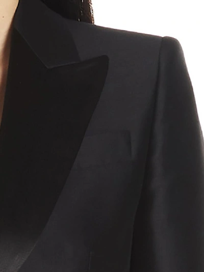 Shop Dsquared2 Single Breasted Tuxedo Blazer In Black
