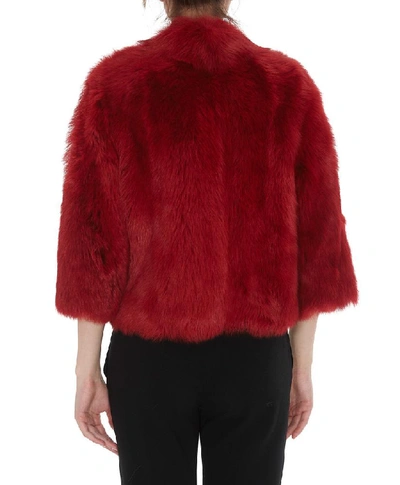 Shop Red Valentino Reversible Cropped Fur Jacket