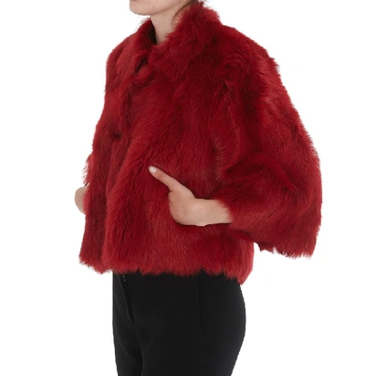 Shop Red Valentino Reversible Cropped Fur Jacket