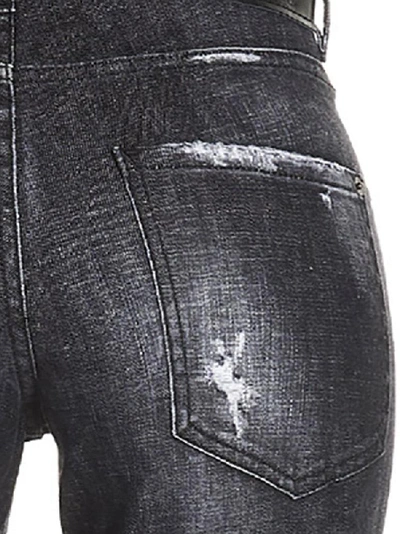 Shop Dsquared2 Skinny Dan Distressed Jeans In Black
