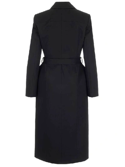 Shop Balenciaga Belted Trench Coat In Black