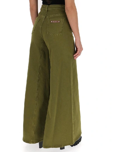 Shop Alberta Ferretti High Waisted Jeans In Green