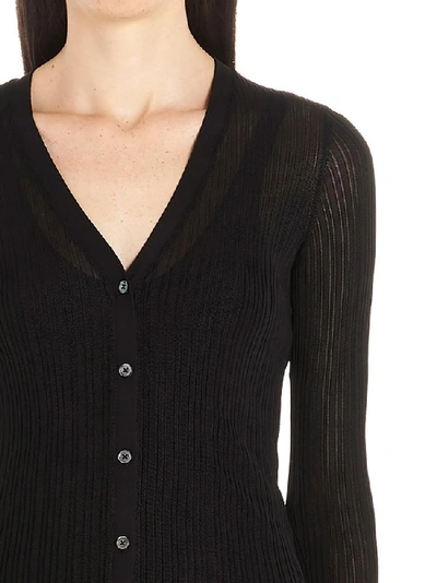 Shop Theory Ribbed Slim Fit Cardigan In Black