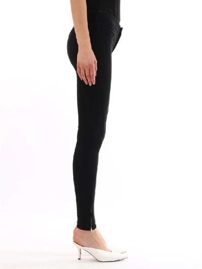 Shop Gucci Zipped Ankle Skinny Jeans In Black
