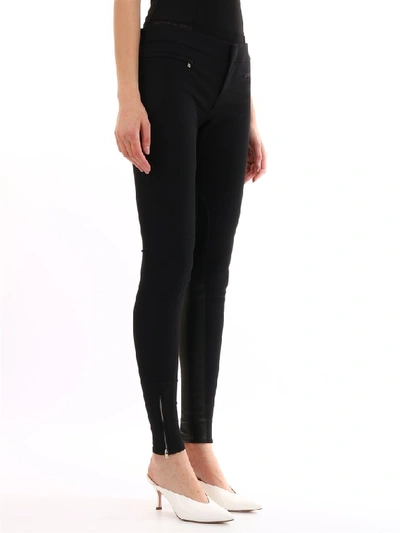 Shop Gucci Zipped Ankle Skinny Jeans In Black