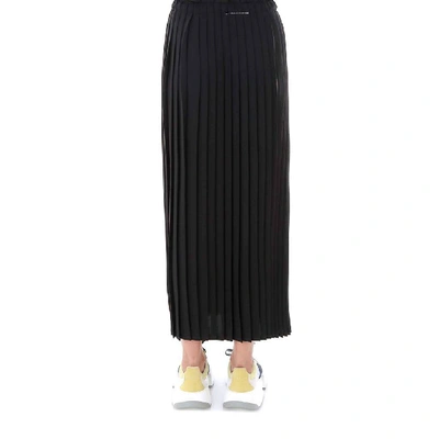 Shop Mm6 Maison Margiela Pleated Waistband Midi Skirt In Black