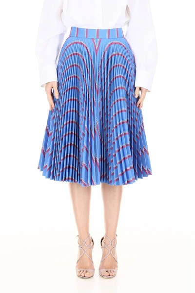 Shop Calvin Klein 205w39nyc Printed Pleated Skirt In Multi