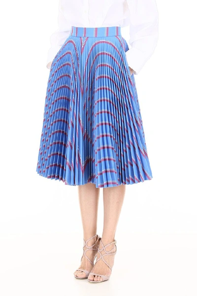 Shop Calvin Klein 205w39nyc Printed Pleated Skirt In Multi