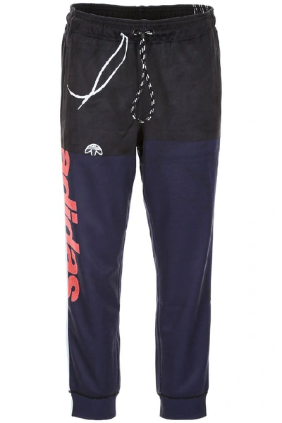 Shop Adidas Originals By Alexander Wang Side Panel Sweatpants In Blue