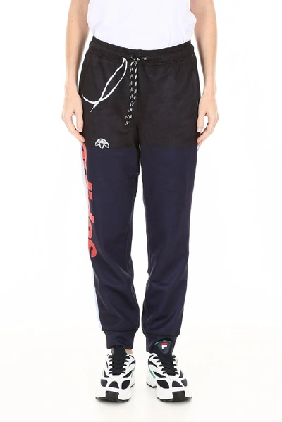 Shop Adidas Originals By Alexander Wang Side Panel Sweatpants In Blue