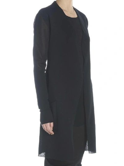 Shop Rick Owens Dirt Cardigan In Black