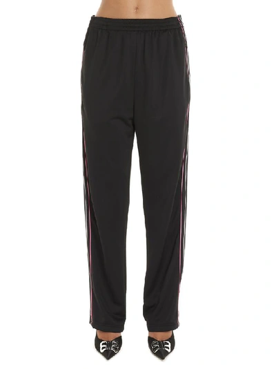 Shop Balenciaga Logo Tape Track Pants In Black