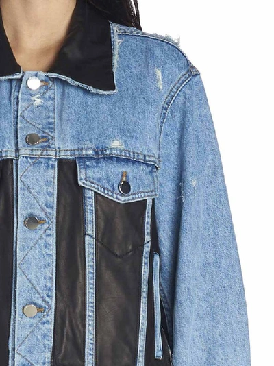 Shop Amiri Contrasting Panelled Denim Jacket In Multi