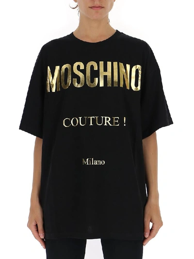 Shop Moschino Logo Print T In Black
