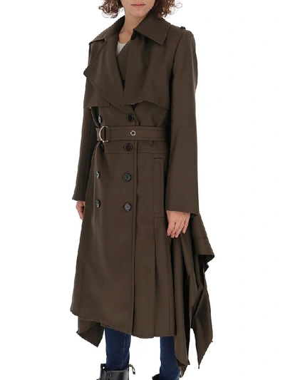 Shop Chloé Belted Runway Coat In Brown