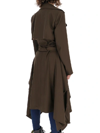 Shop Chloé Belted Runway Coat In Brown