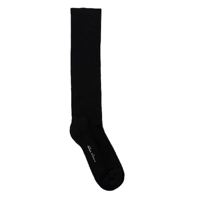 Shop Rick Owens High Socks In Black