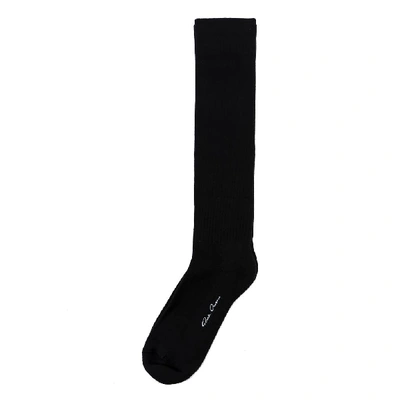 Shop Rick Owens High Socks In Black