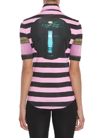Shop Givenchy Striped Short Sleeve Shirt In Pink