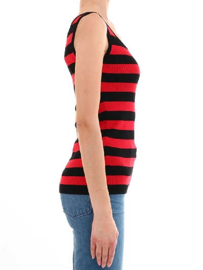 Shop Dolce & Gabbana Striped Tank Top In Multi