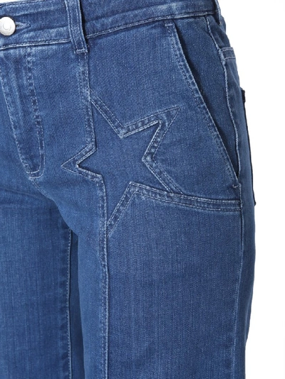 Shop Stella Mccartney Star Detail Flared Jeans In Blue