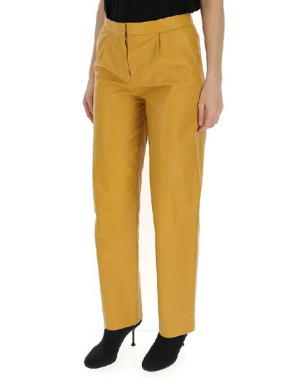 Shop Theory High Waisted Straight In Yellow