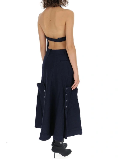 Shop Jacquemus Tablier Halter In Blue