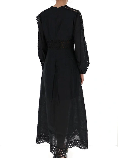Shop Zimmermann Verity Broderie Anglaise Dress In Black