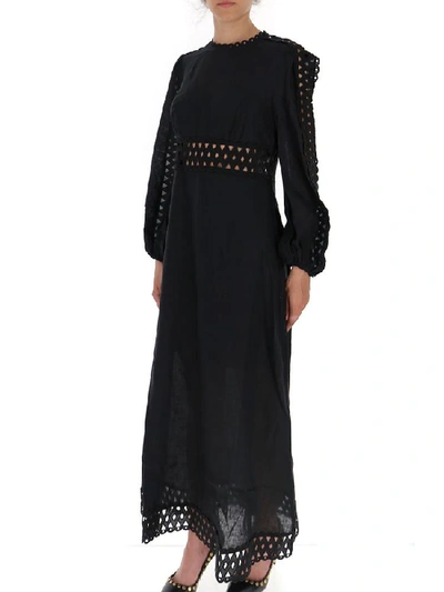 Shop Zimmermann Verity Broderie Anglaise Dress In Black