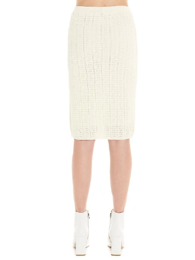 Shop Theory Jacquard Knitted Skirt In White
