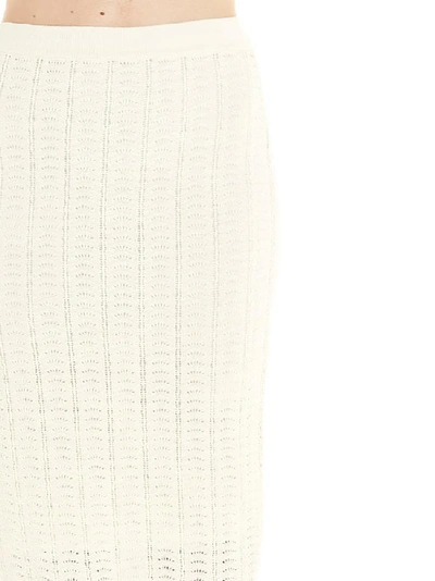 Shop Theory Jacquard Knitted Skirt In White