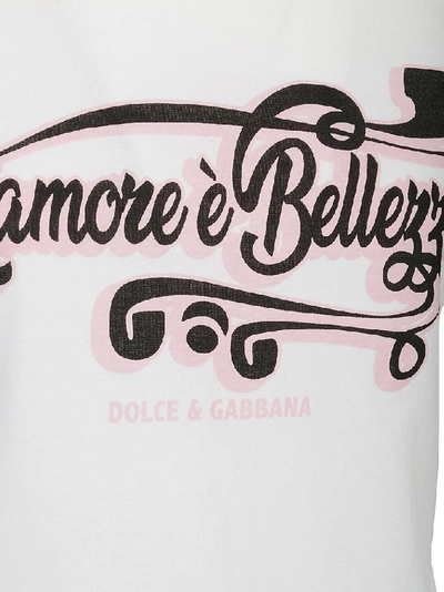 Shop Dolce & Gabbana Typography Print T In White