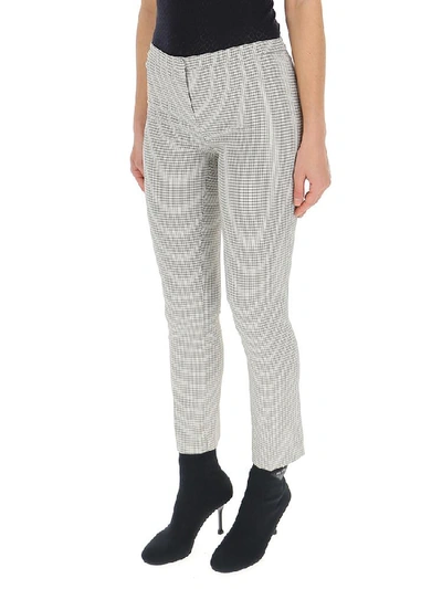 Shop Theory Houndstooth Cigarette Trousers In Multi