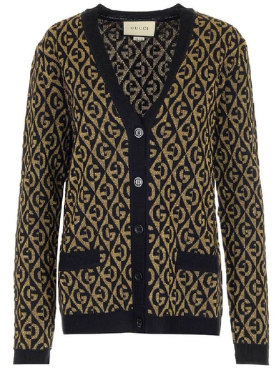 Shop Gucci Monogram Jacquard Cardigan In Multi