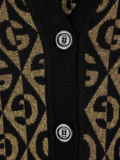 Shop Gucci Monogram Jacquard Cardigan In Multi