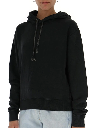 Shop Saint Laurent 1971 Drawstring Hoodie In Black