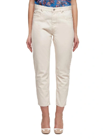 Shop Isabel Marant Étoile Cropped Jeans In Beige