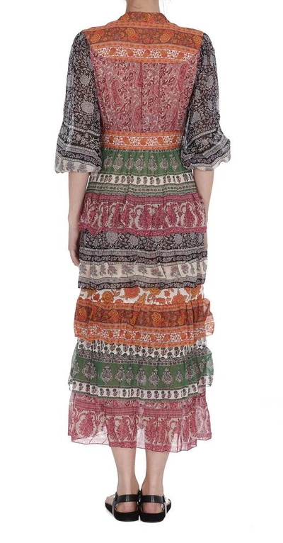 Shop Zimmermann Amari Tiered Dress In Multi