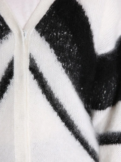 Shop Alberta Ferretti V Detail Cardigan In White