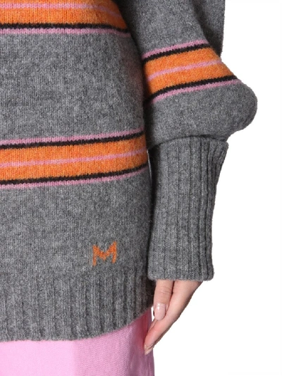 Shop Msgm Oversized Knit Sweater In Multi