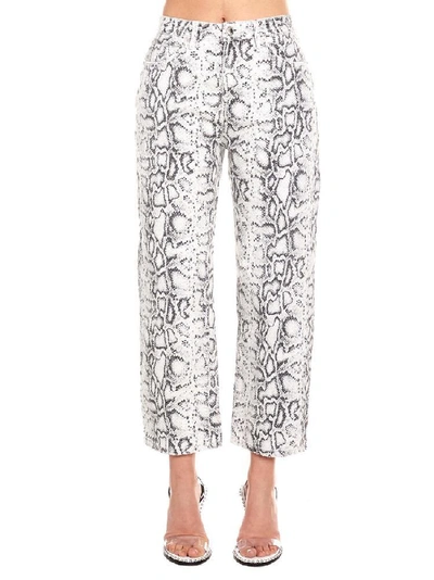 Shop Alexander Wang Patterned Cropped Jeans In Multi