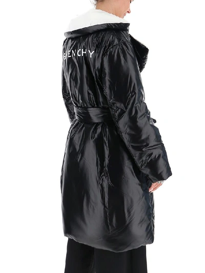 Shop Givenchy Belted Padded Trench Coat In Multi