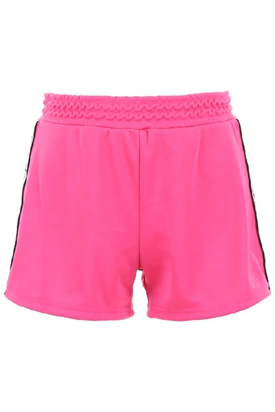 Shop Chiara Ferragni Logomania Jersey Shorts In Pink