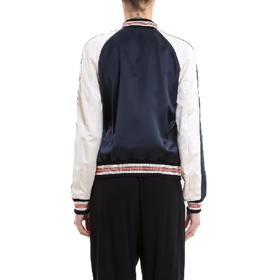 Shop Coach Embroidered Varsity Jacket In Multi