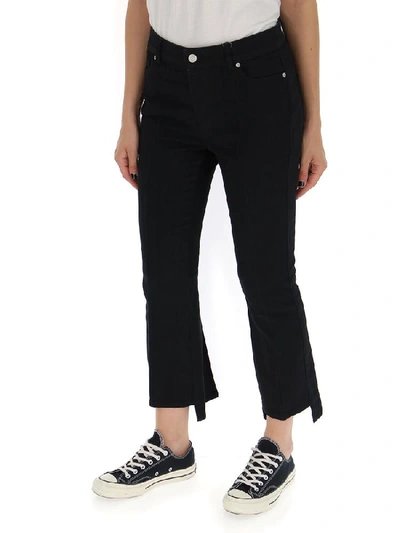 Shop Alexander Mcqueen Cropped Jeans In Black