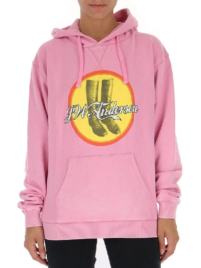 Shop Jw Anderson Printed Sweatshirt In Pink