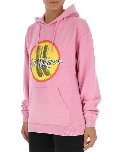 Shop Jw Anderson Printed Sweatshirt In Pink